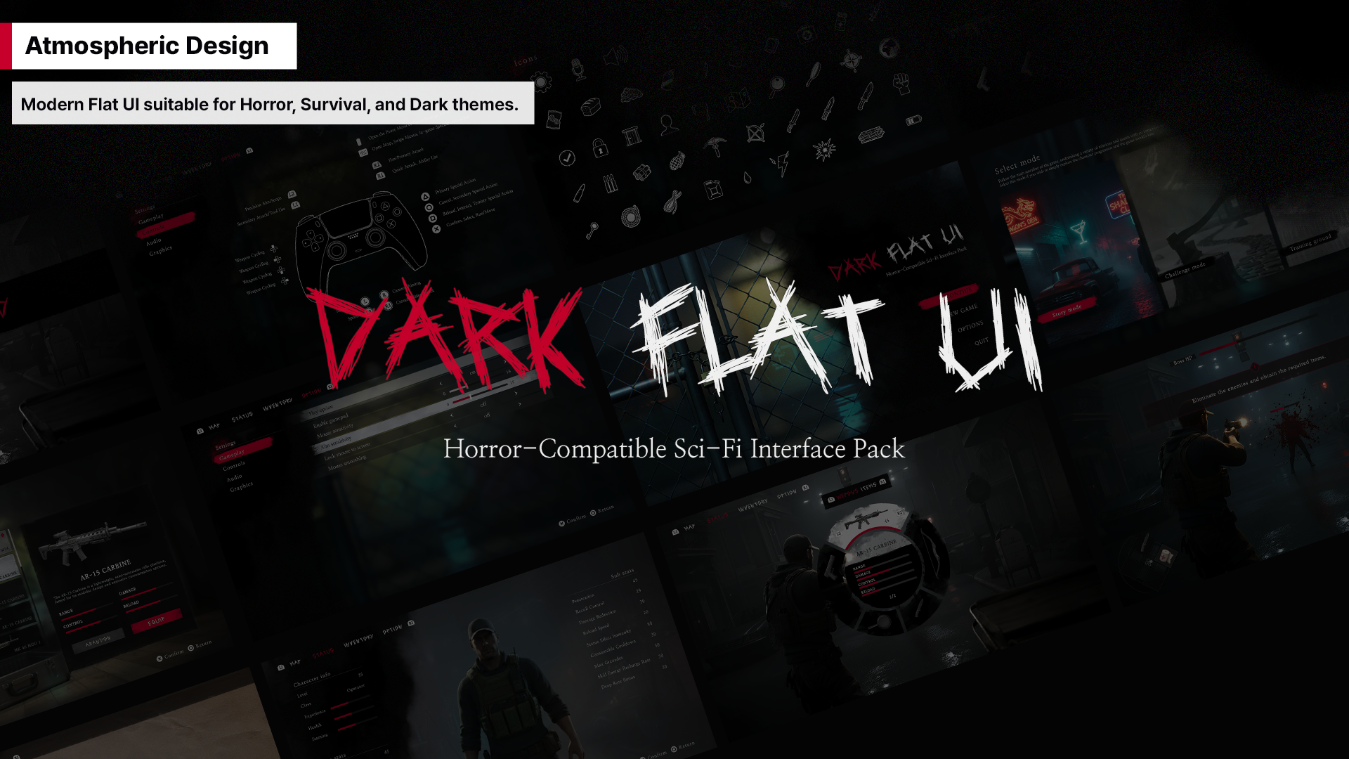 Dark UI Kit + Unreal Project