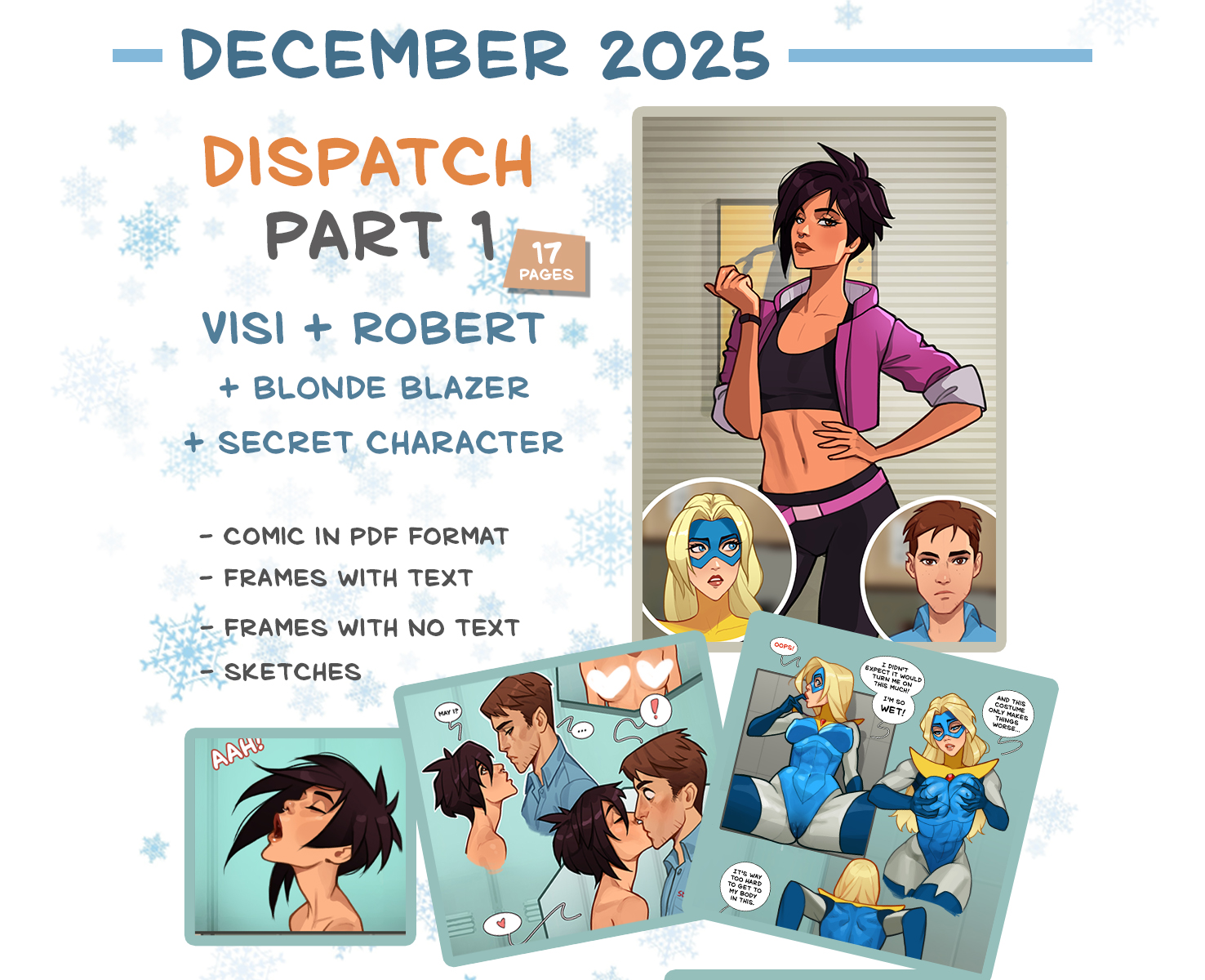Cover image for Patreon reward. December 2025. 18+