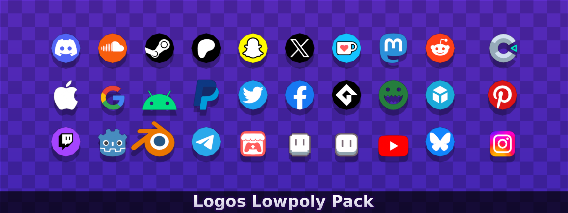 Logos lowpoly asset pack