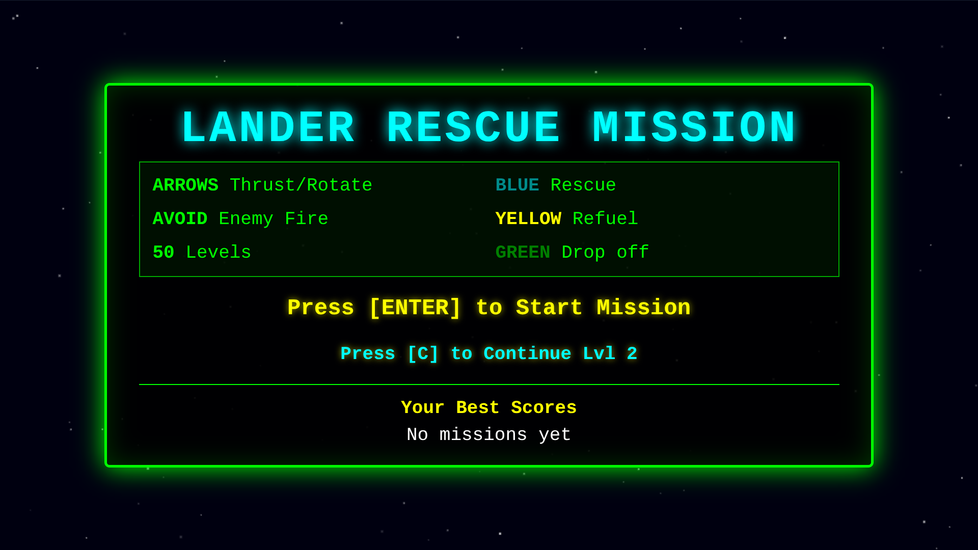 Lander Rescue Mission Lander Rescue Mission