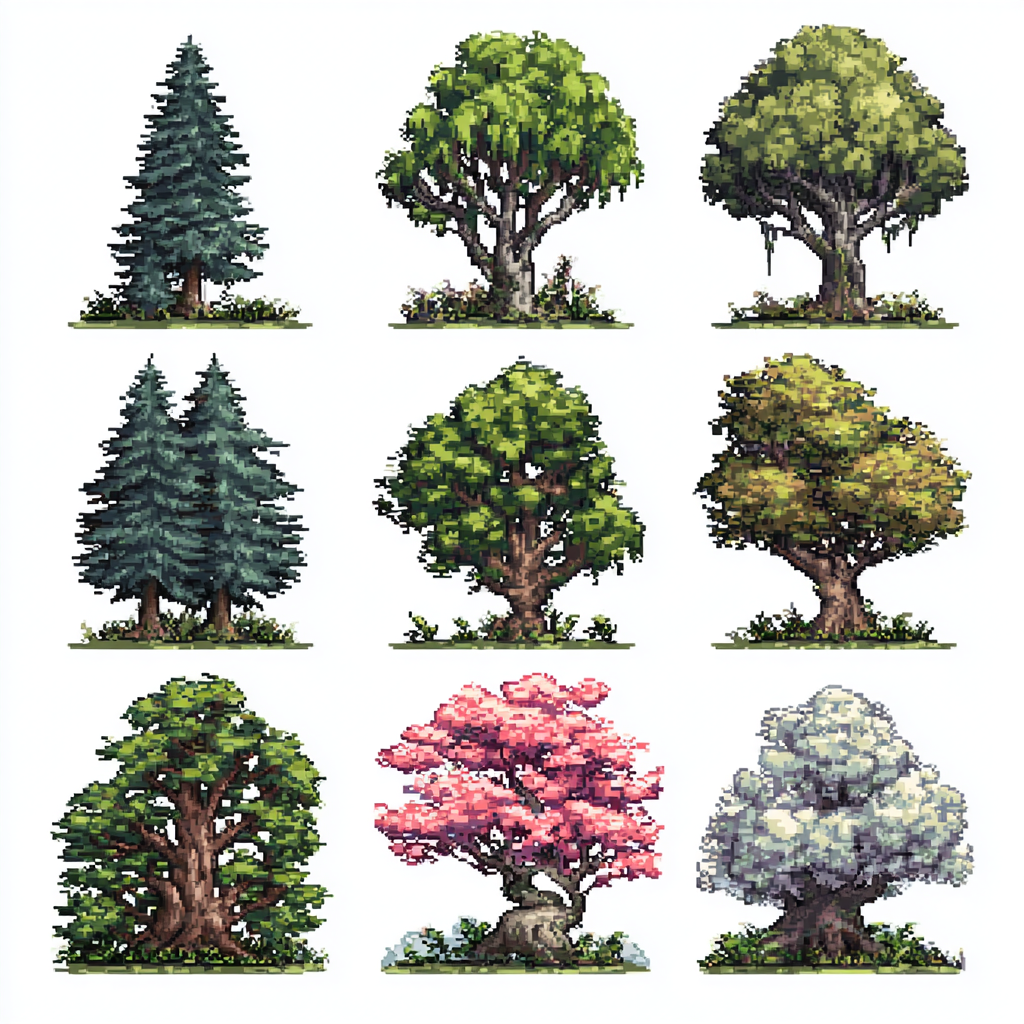 2d Rpg Trees Dark Fantasy Tree Asset Pack (2D) by Stoneveil