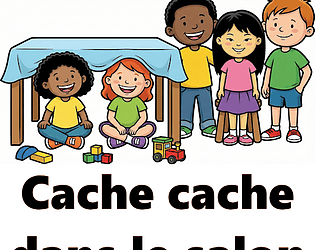 cache cache dans le salon