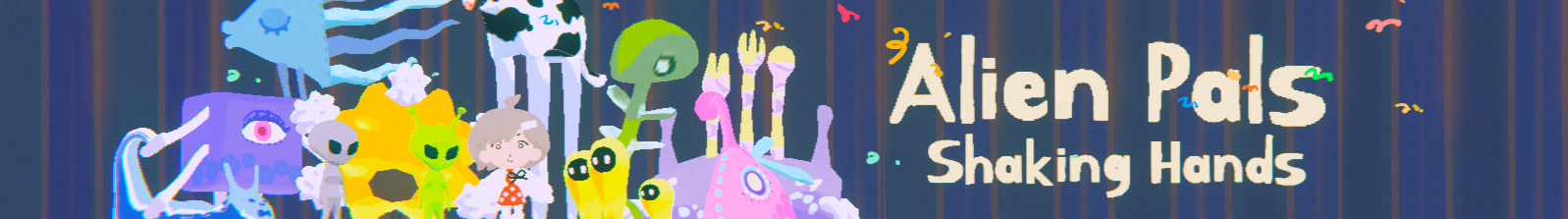 Alien Pals Shaking Hands