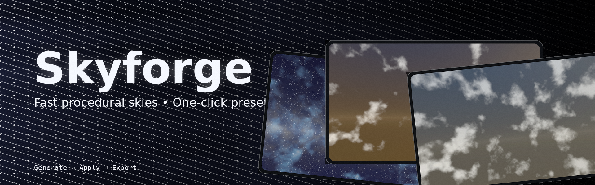 SkyForge - Editor-First Procedural Skybox Generator