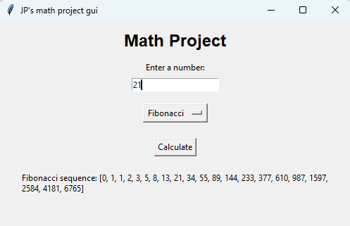 JP's math project GUI