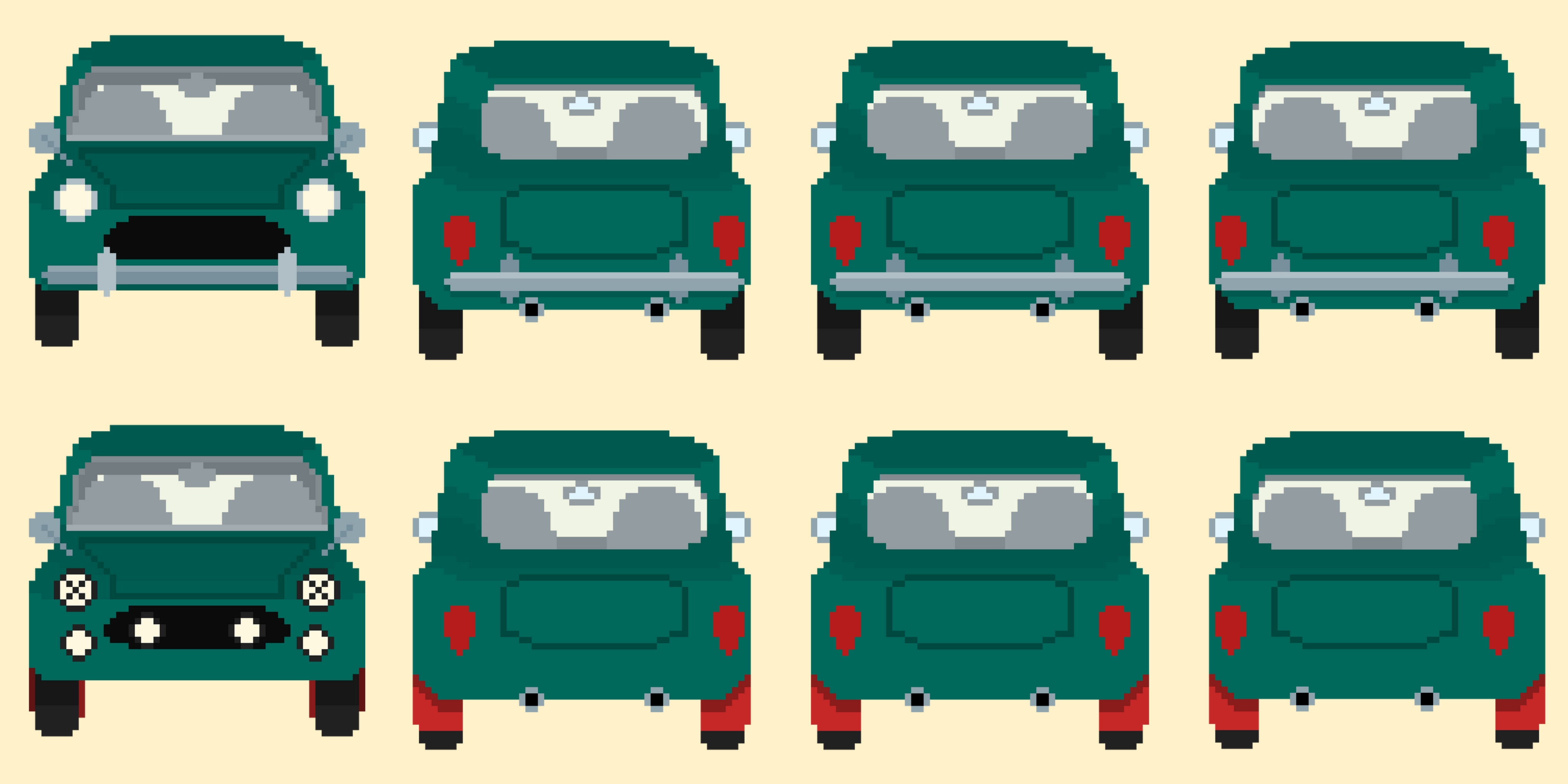 Cars Sprites Pack #5 (+3 cars animated) by Pay 'n' Sprite