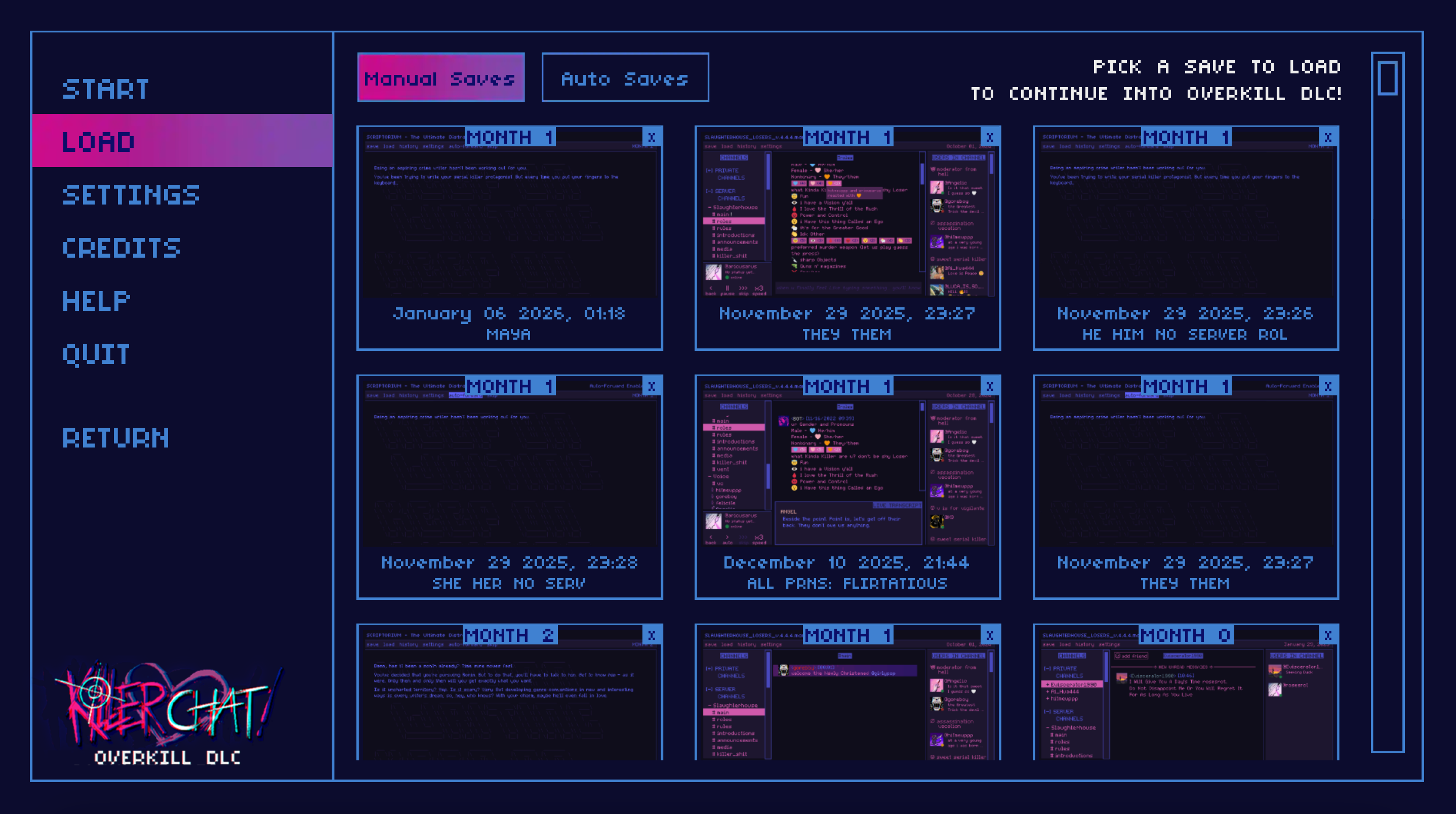 Major Overkill DLC Update! - Killer Chat! Expanded Edition [DEMO