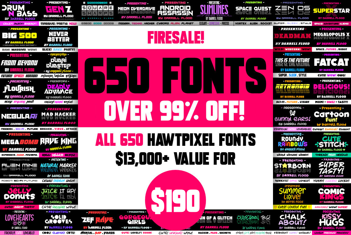 Hawtpixel Font Bundle