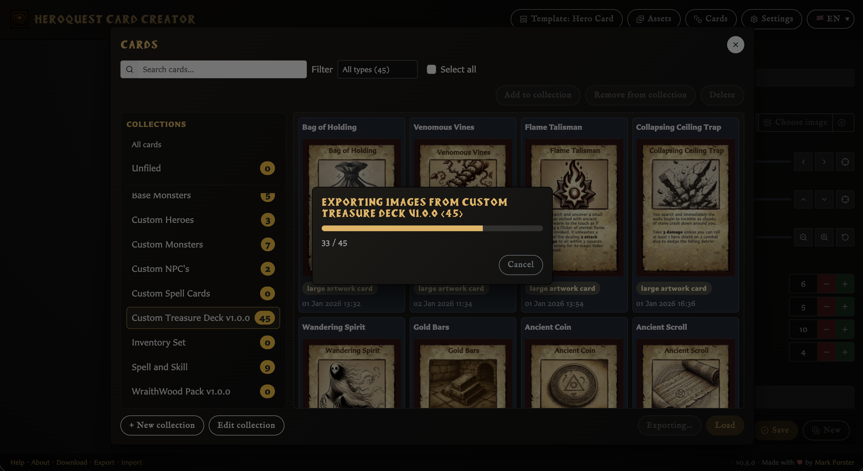 Bulk Download Progress From Creation to the Table: Finishing the Workflow - HeroQuest Card ...