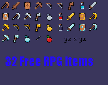 Free 32x32 RPG Items by VegasX