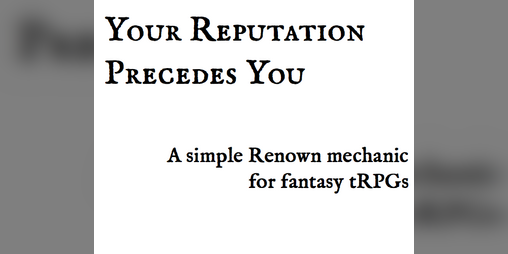 Cover image for Your Reputation Precedes You