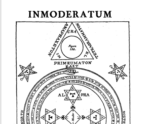 Cover image for Inmoderatum