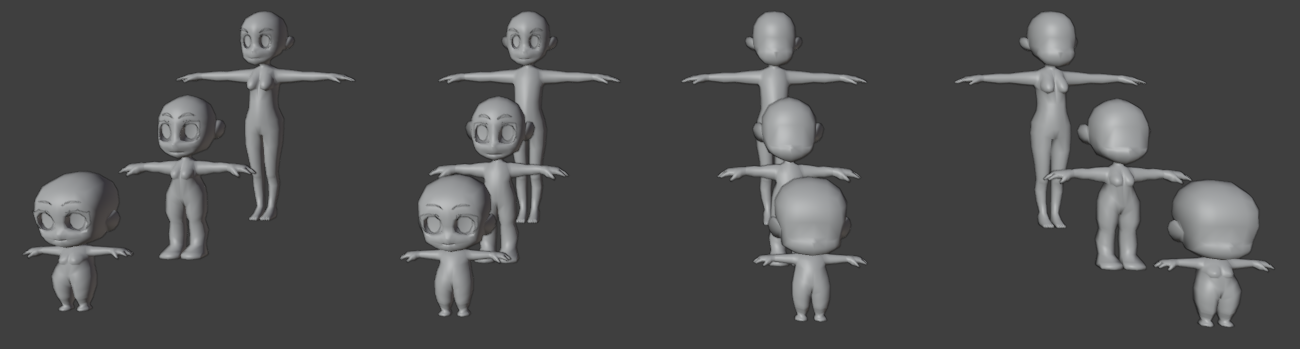 Chibi Base Meshes