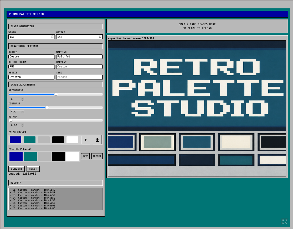 Screenshot 2 for Retro Palette Studio - Image Converter and Resizer & Palette Generator