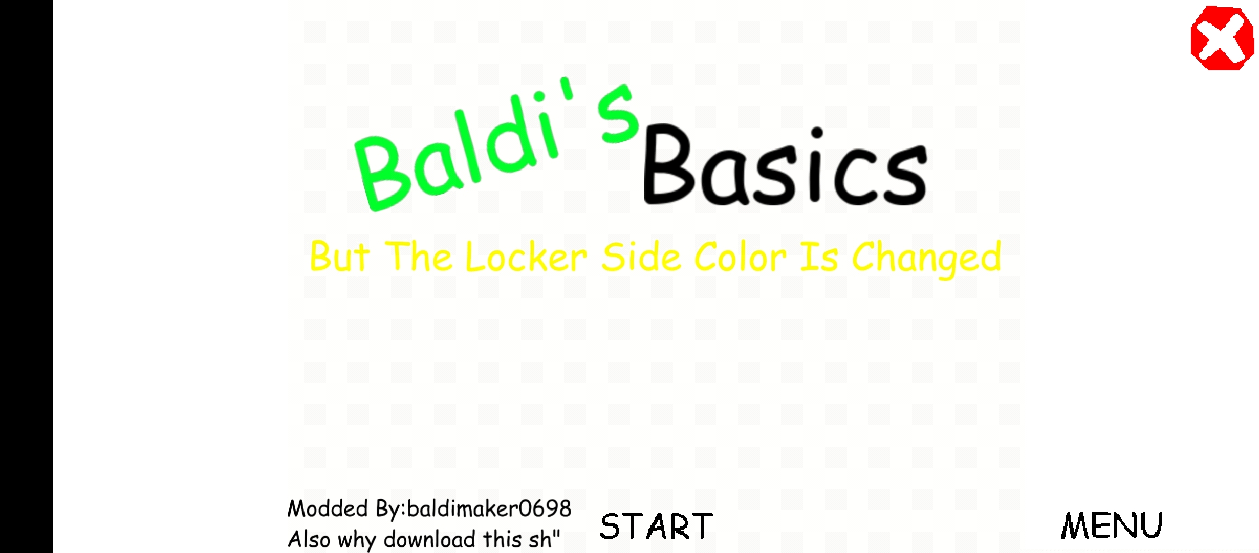 Baldi Basics But The Locker Side Color Is Changed Android