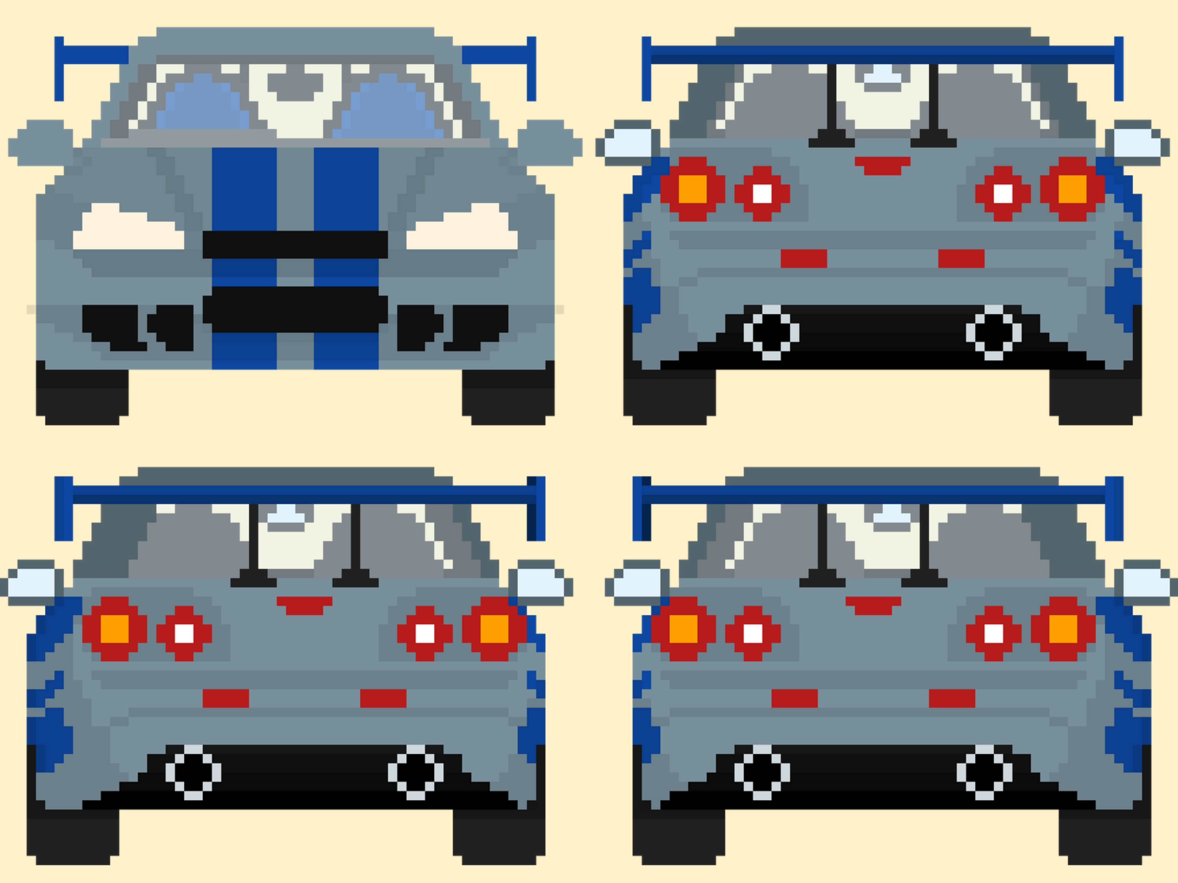 Movie Cars Sprites Pack #2 (3 Cars) by Pay 'n' Sprite