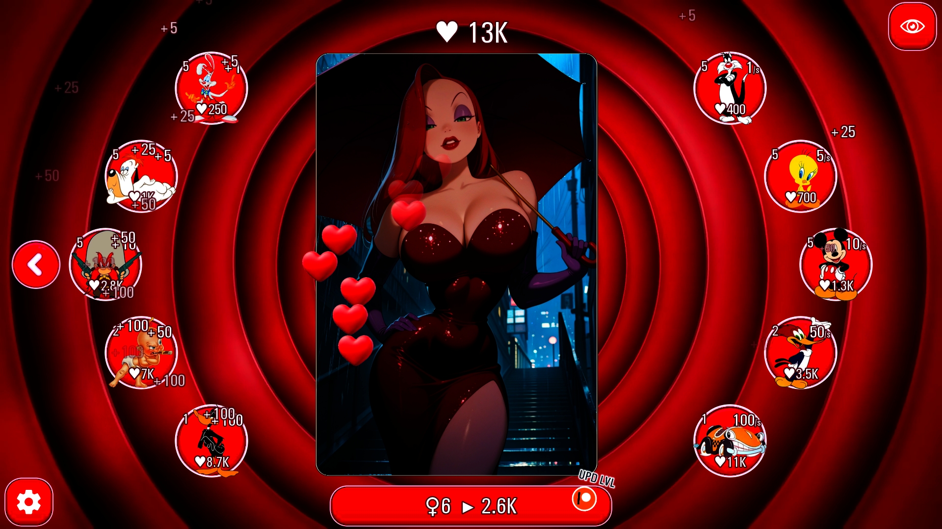 Jessica Rabbit Clicker (v1.0) [Character from the cinema: Who Framed Roger Rabbit] screenshot 3