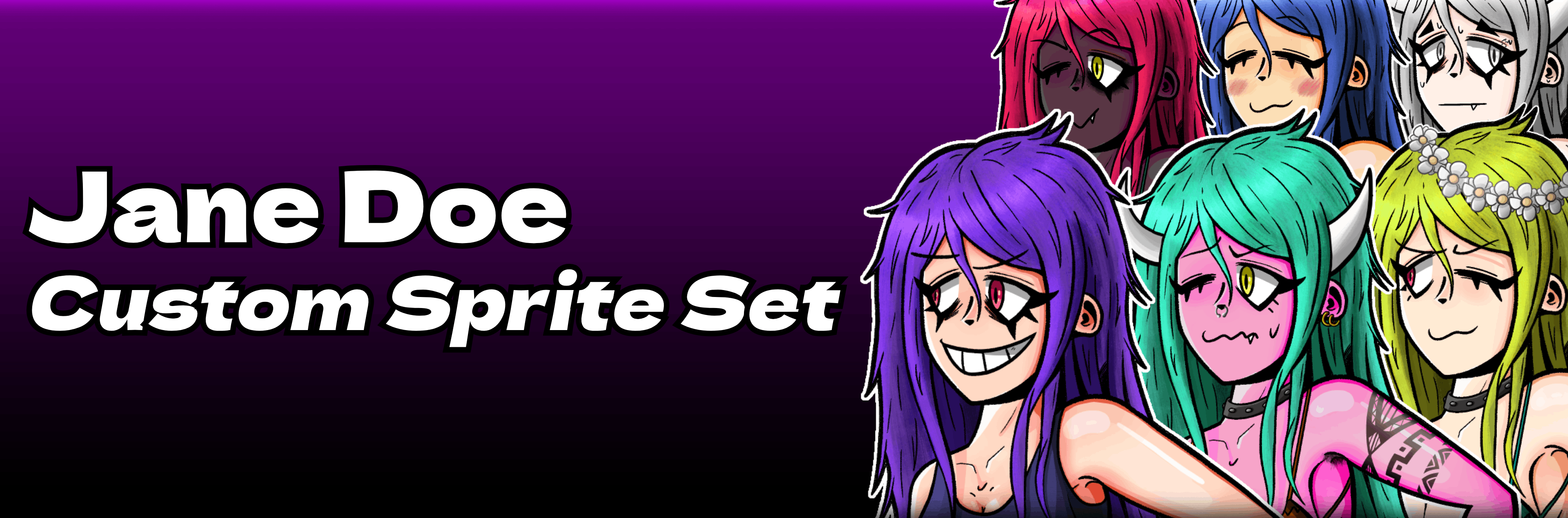 Custom VN  Female Character Pack - Jane Doe