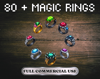 80+ Magic Rings - Essential Game Assets (Commercial Use) by RickHaim