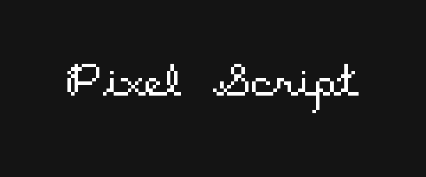 Pixel Script - Pixel Font