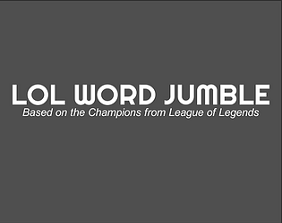 LOL Word Jumble