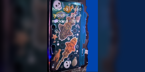 Cover image for epubs onto modded 3ds