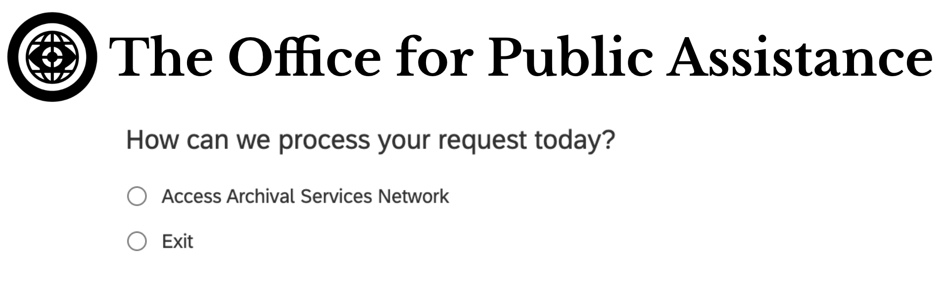 The Office for Public Assistance