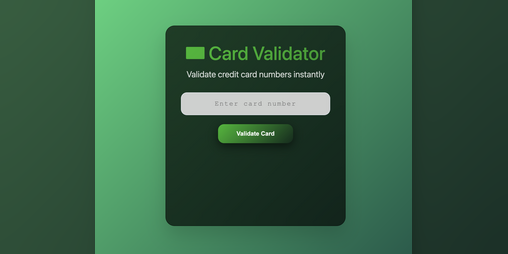 Cover image for CardValidator