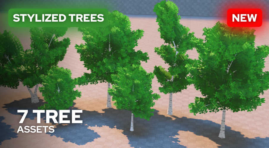Roblox Assset Pack (7 Stylized Trees)
