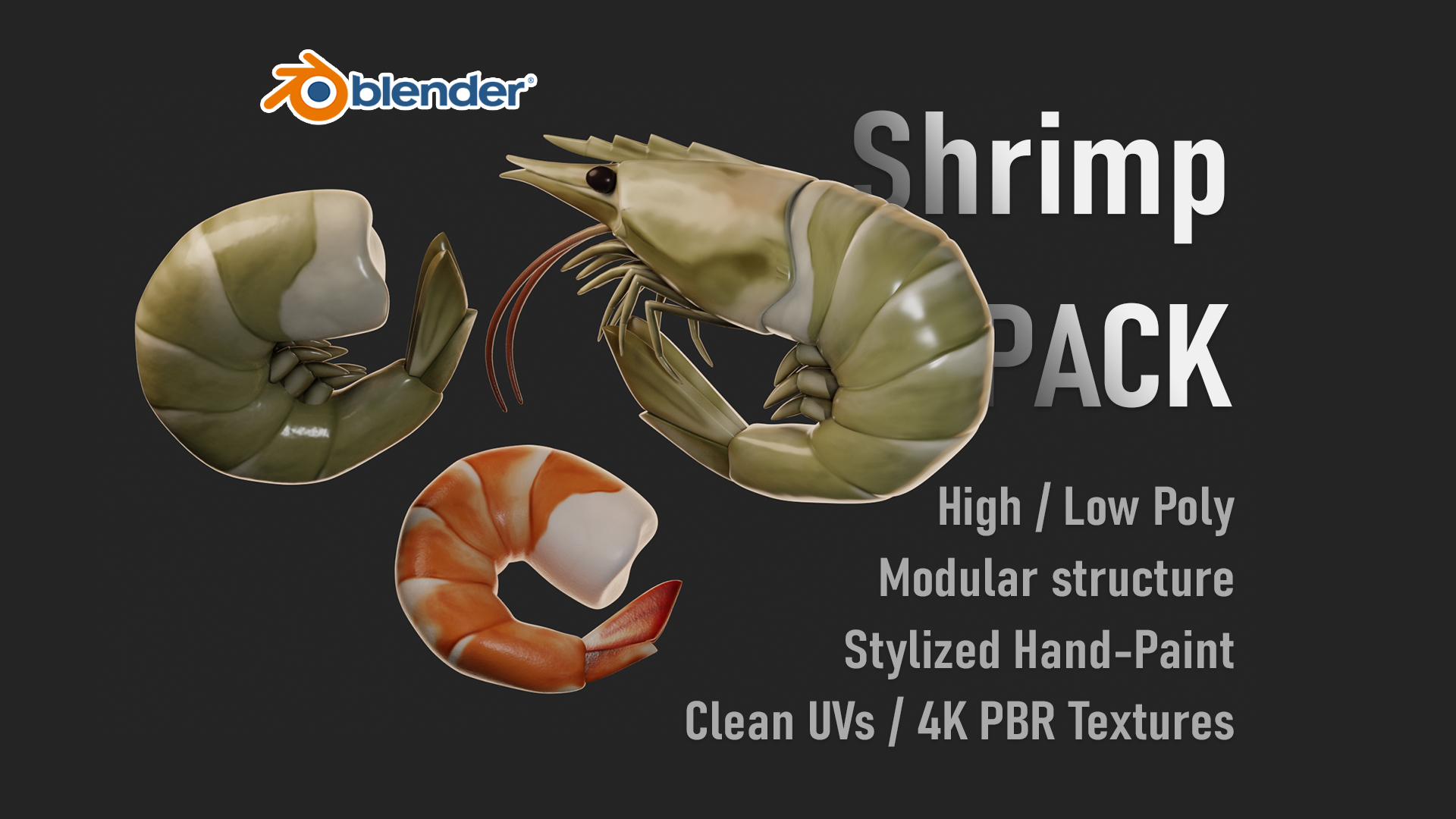 Stylized Shrimp Modular Pack