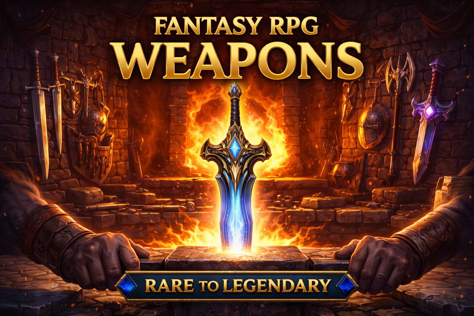 🗡️ Fantasy RPG Weapons Pack – Rare, Epic & Legendary by Marco Brito