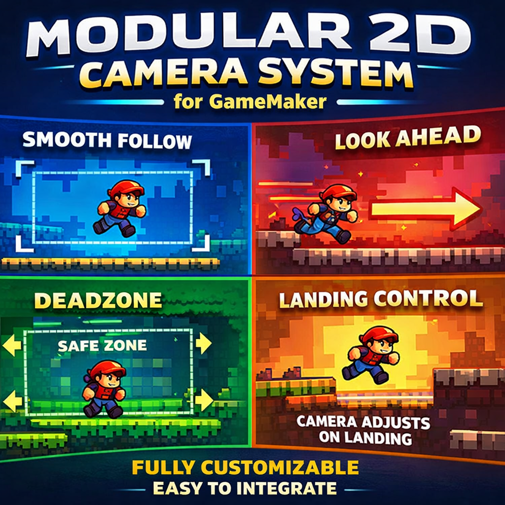 🎥 Modular 2D Camera System for GameMaker