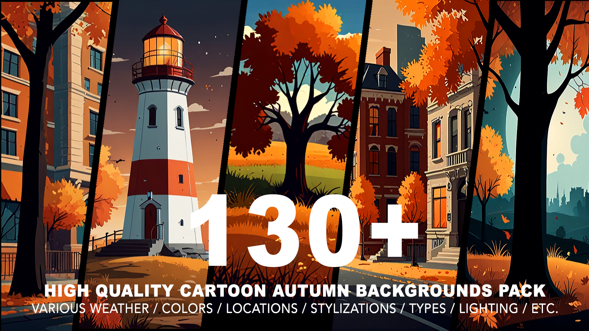130+ AUTUMN BACKGROUNDS by PIXELHUNT