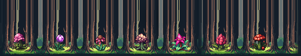 Exotic Flora - 30 64x64 exotic plants