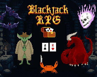 Blackjack RPG game screenshot