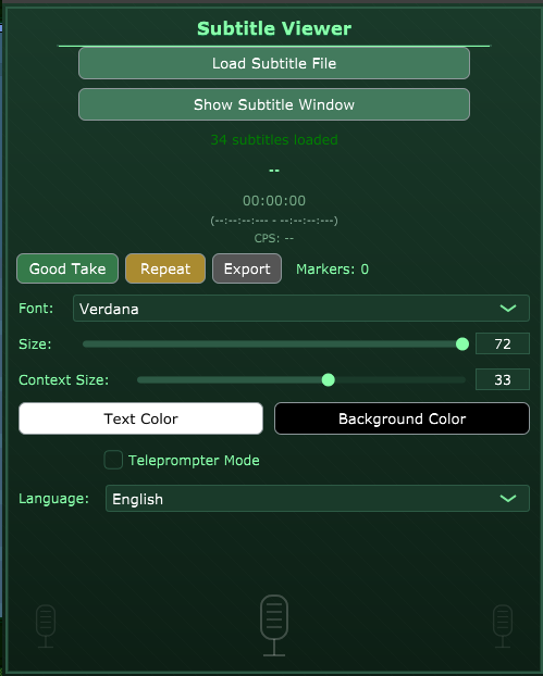 Subtitle Viewer VST GUI