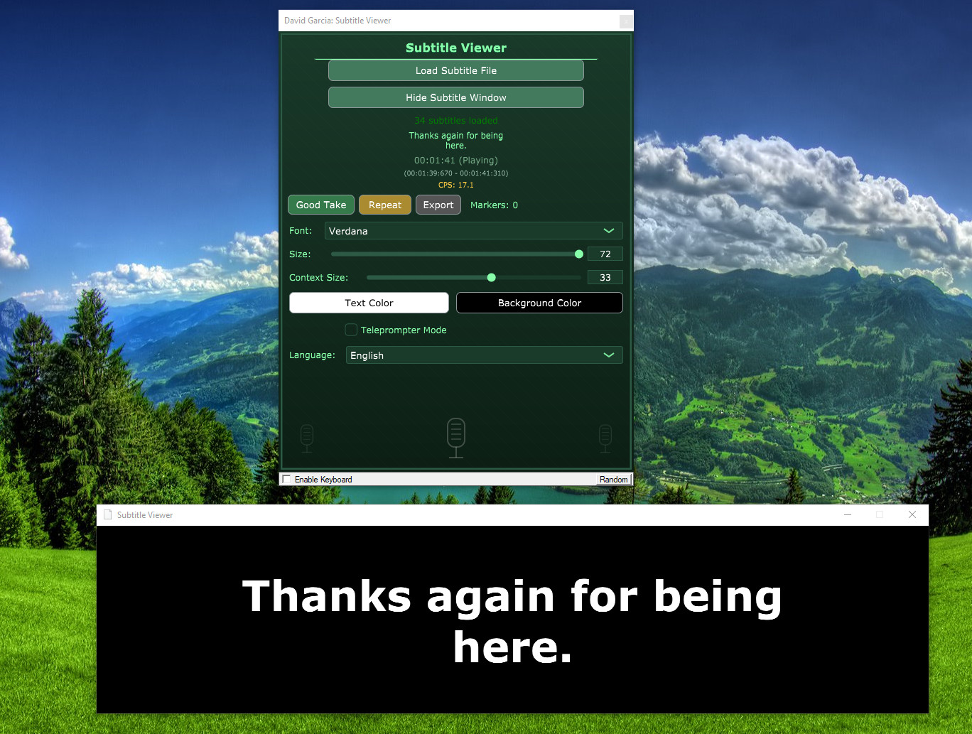 Subtitle Viewer VST 1.0