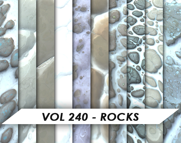 Stylized Textures – Vol 240 – Rocks by oleekconder