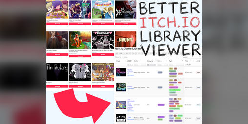 Cover image for Better ITCH.IO Library Viewer