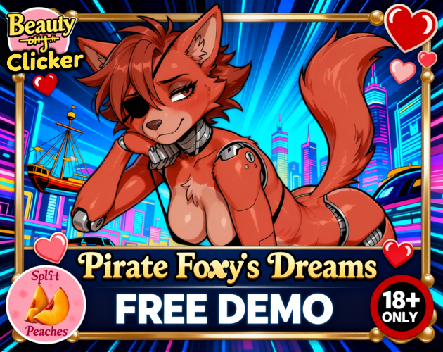 Cover art for Beauty Clicker: Pirate Foxy's Dreams - FREE DEMO by Split Peaches — adult visual novel