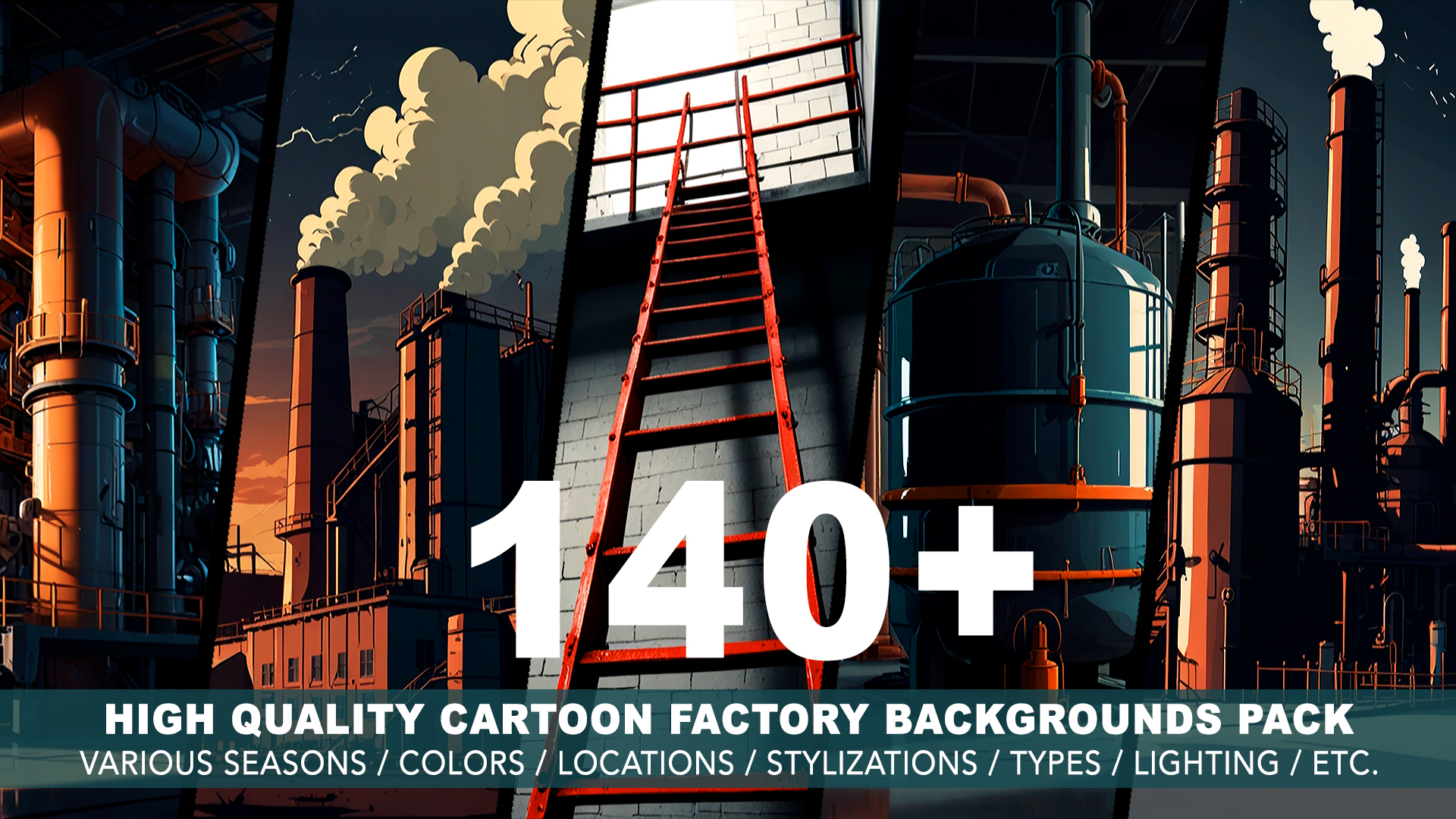 140+ FACTORY BACKGROUNDS