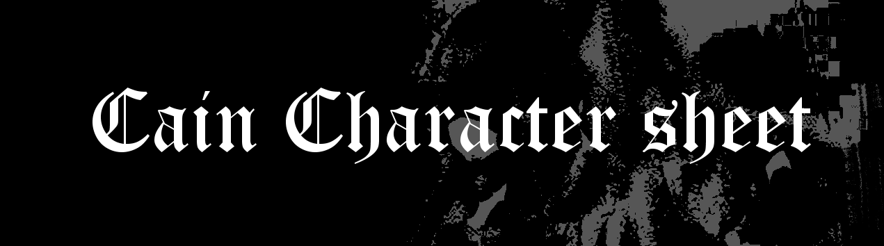 CAIN Character Sheet