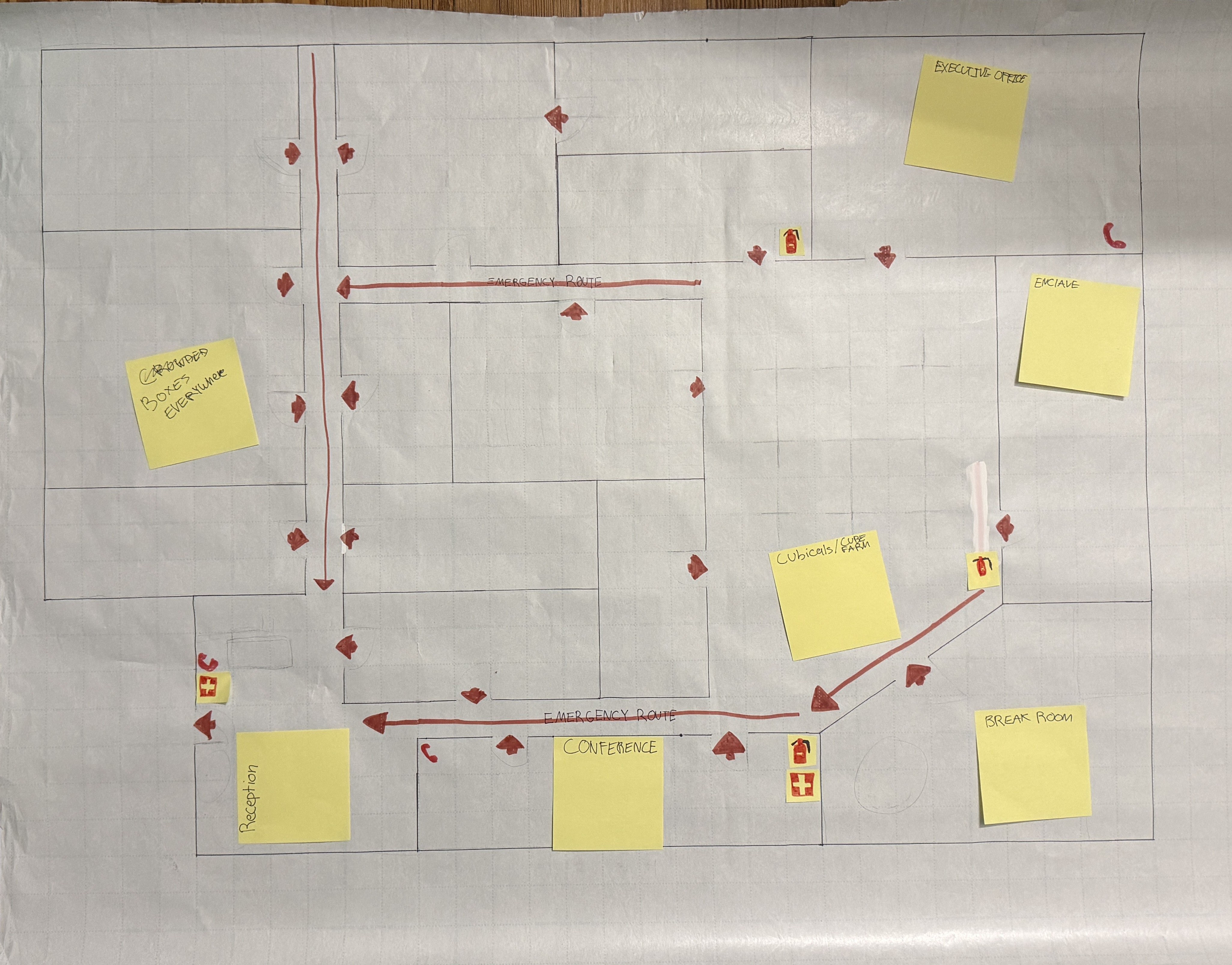 Picture of Map drawn on the back of wrapping paper