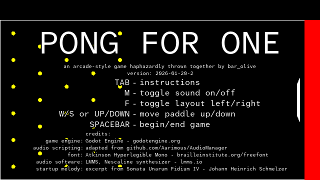 Pong for One