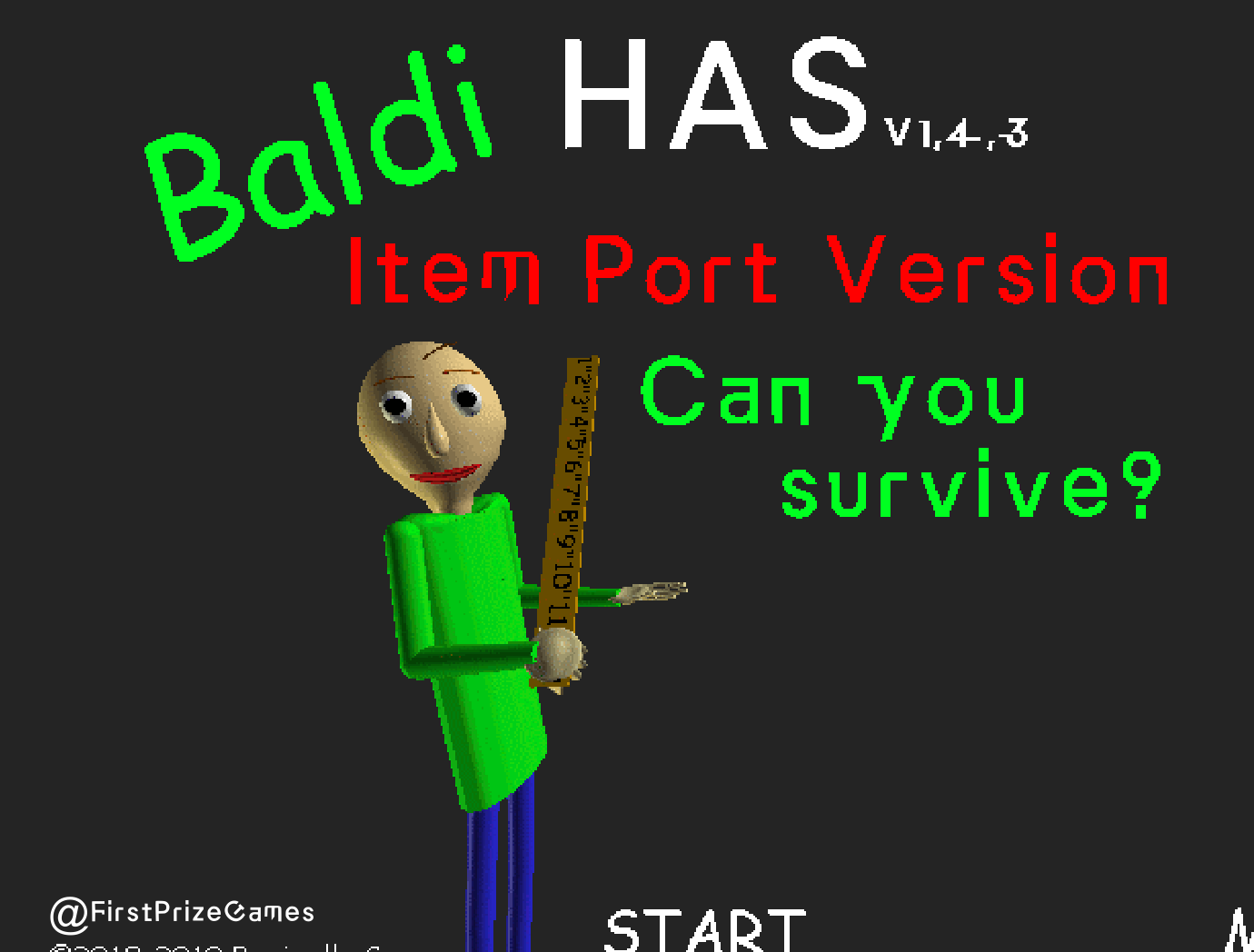 Baldi Has Item Port Version By First Prizegames