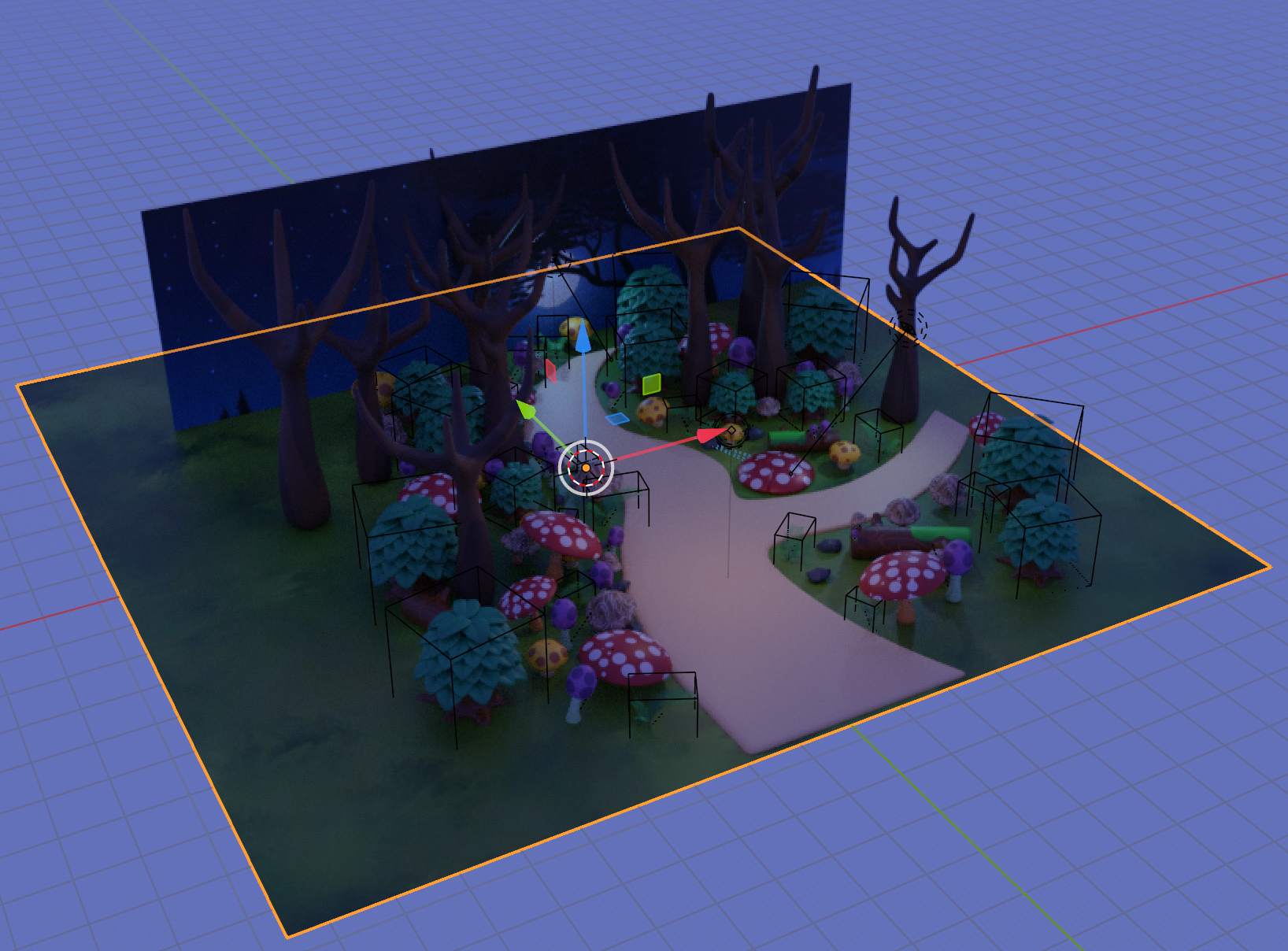 Scene & Lighting - MODELLING AND ANIMATION 1 - Coursework_2 by lxy_is_me