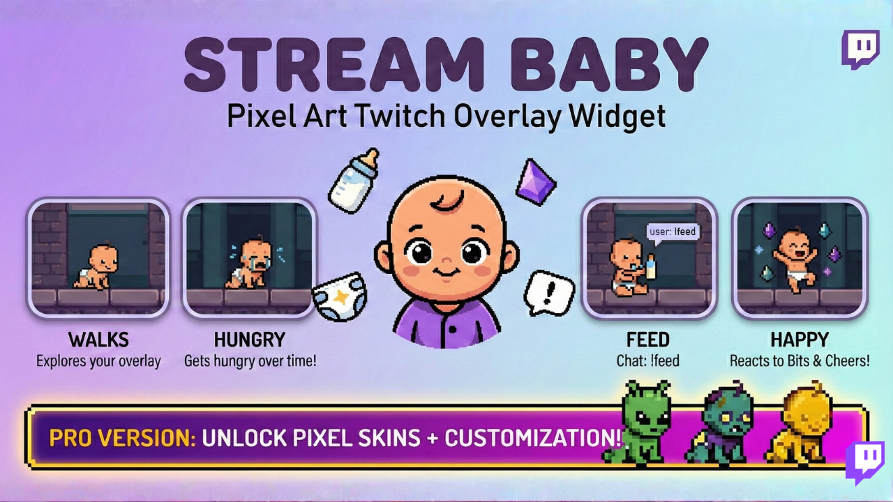 Stream Baby - Interactive Companion Widget for Twitch