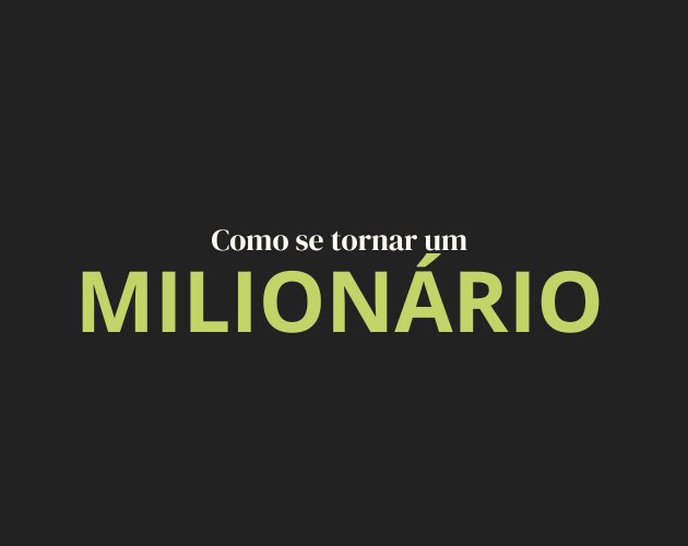 Cover image for Como se tornar um milionário.