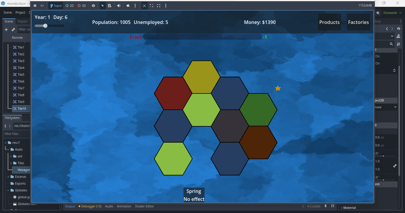 Random Island Generation Implemented Autarchy Playtest Prototype
