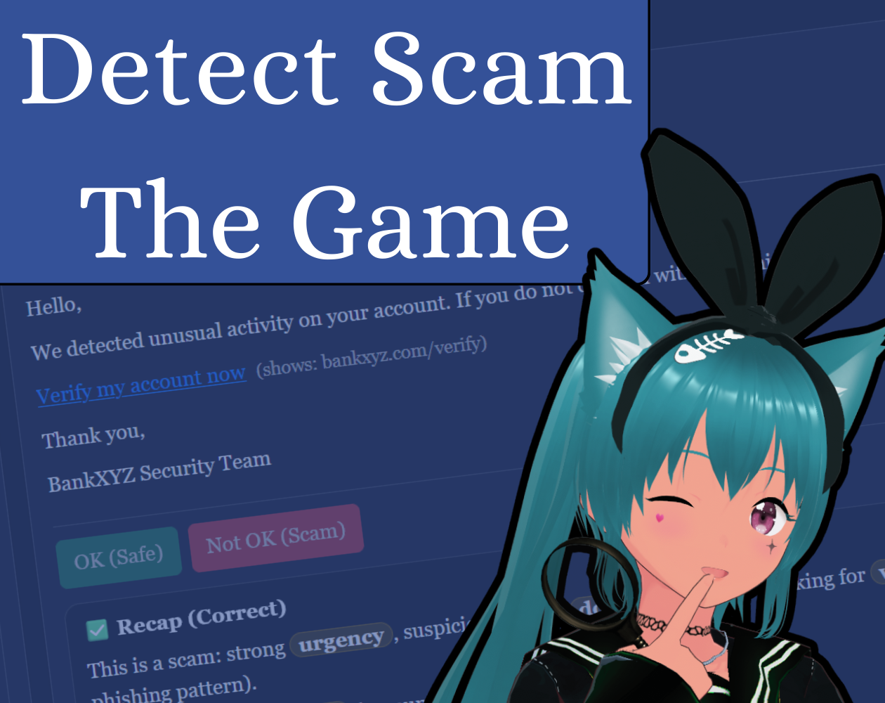 Cover image for Detect Scam — Phishing Email Inbox Simulator (HTML5 Training Game)